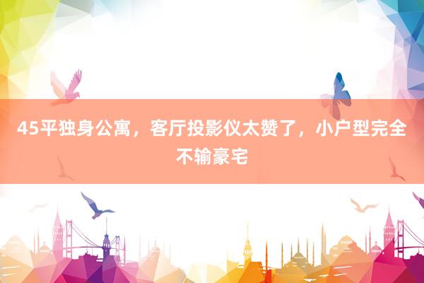 45平独身公寓，客厅投影仪太赞了，小户型完全不输豪宅